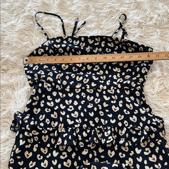 Polly Leopard Print Ruffle Mini Dress size 4 - Picture 9 of 11